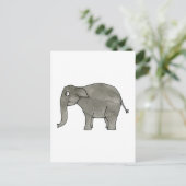 Carte Postale Eléphant asiatique. (Debout devant)