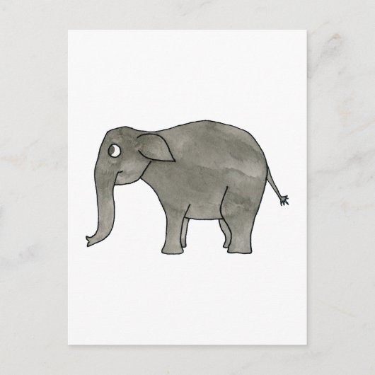 Carte Postale Eléphant asiatique. (Devant)