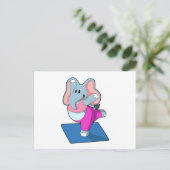 Carte Postale Éléphant au yoga Étirements en position debout (Debout devant)