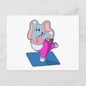 Carte Postale Éléphant au yoga exercices d'étirement en position (Devant)