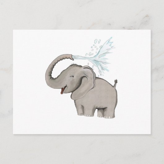 Carte Postale Elephant AVAL (Devant)