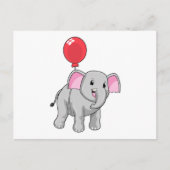 Carte Postale Éléphant avec ballon (Devant)