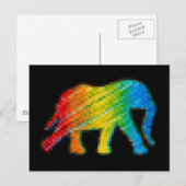 Carte Postale Eléphant avec Pixels (Devant / Derrière)
