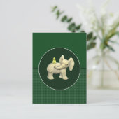 Carte Postale Eléphant bébé et grenouille (Debout devant)