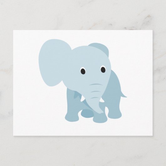 Carte Postale Eléphant Bébé mignon (Devant)