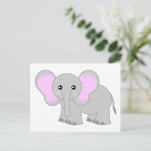 Carte Postale Eléphant Bébé mignon (Debout devant)