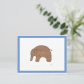 Carte postale éléphant bébé mignon (Debout devant)