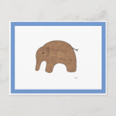 Carte postale éléphant bébé mignon (Devant)