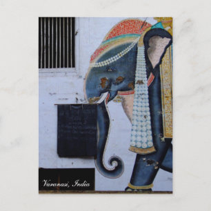 Carte Postale Elephant, belle Varanasi, vacances Inde