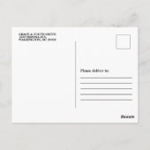 Carte Postale Eléphant Blush Floral Baby shower par Mail Girl (Dos)