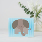Carte Postale Eléphant Brown mignon (Debout devant)