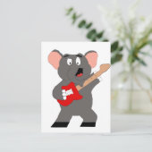 Carte Postale Eléphant Cartoon Avec Guitare (Debout devant)