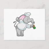 Carte Postale Éléphant chef avec saupoudreuse de sel (Devant)