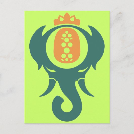 Carte Postale Éléphant d'ananas (Devant)