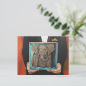 Carte Postale Eléphant Dans La Boîte (Debout devant)