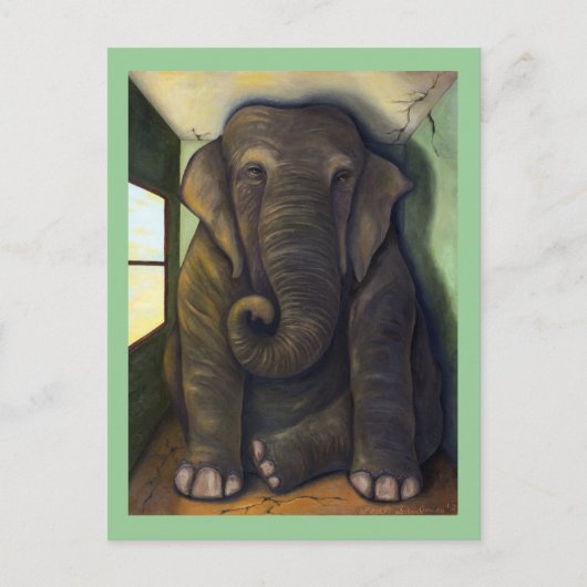 Carte Postale Eléphant Dans La Chambre (Devant)