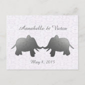 Carte Postale éléphant d'argent - blanc (Devant)