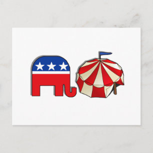 Carte Postale Eléphant de cirque républicain