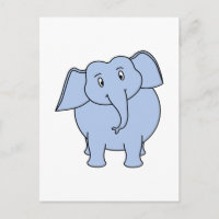 Éléphant de dessin animé bleu mignon.