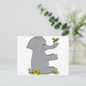 Carte Postale Eléphant de l'alphabet animal (Debout devant)