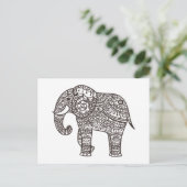 Carte Postale Eléphant de style décoratif (Debout devant)