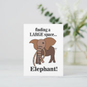 Carte Postale Éléphant Drôle (Debout devant)