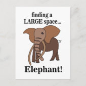 Carte Postale Éléphant Drôle (Devant)