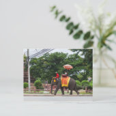 Carte Postale Elephant en Ayutthaya Thaïlande (Debout devant)