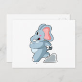 Carte Postale Éléphant en coureur (Devant / Derrière)