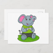 Carte Postale Éléphant en tant que joueur (Devant / Derrière)