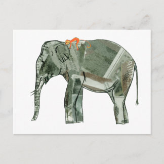 Carte Postale Eléphant et singe