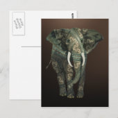 Carte Postale Eléphant fractal (Devant / Derrière)