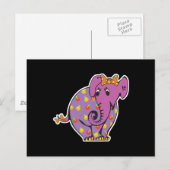 Carte Postale éléphant fruité pourpre (Devant / Derrière)