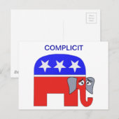Carte Postale Eléphant GOP (Devant / Derrière)