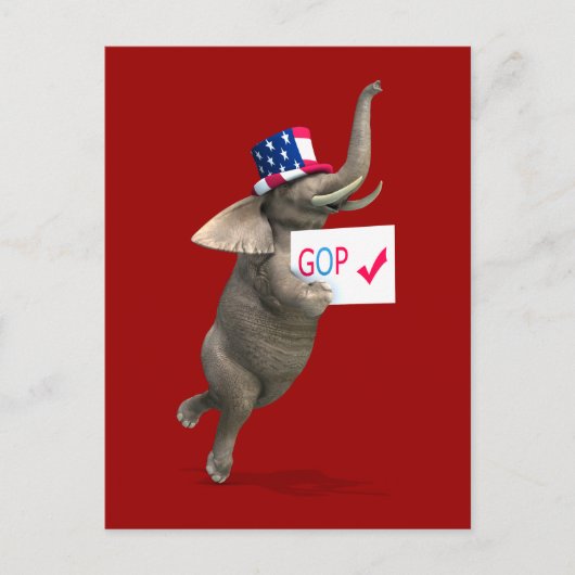 Carte Postale Eléphant GOP (Devant)