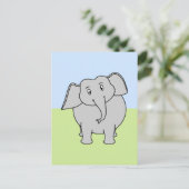 Carte Postale Eléphant gris (Debout devant)