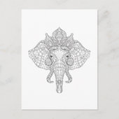 Carte Postale Elephant Head Zendoodle (Devant)