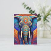 Carte Postale Elephant IA (Debout devant)