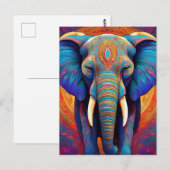 Carte Postale Elephant IA (Devant / Derrière)