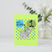 Carte Postale Elephant I'm 1 Premier Anniversaire Tshirts et cad (Debout devant)