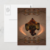 Carte Postale éléphant indien (Devant / Derrière)