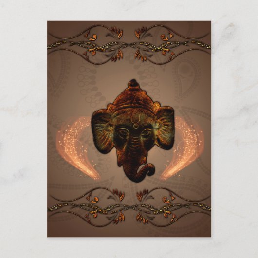 Carte Postale éléphant indien (Devant)