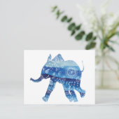 Carte postale éléphant Mandala (Debout devant)