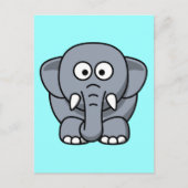 Carte Postale Eléphant mignon (Devant)