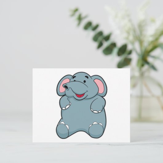 Carte Postale Eléphant mignon (Debout devant)