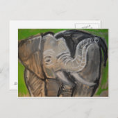 Carte Postale éléphant n°7 (Devant / Derrière)