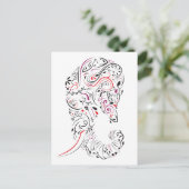 Carte Postale éléphant orné (Debout devant)
