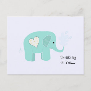 Carte Postale Éléphant pense à toi