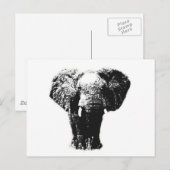 Carte Postale Eléphant Pop Art (Devant / Derrière)
