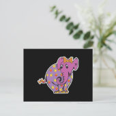 Carte Postale éléphant pourpre fruité (Debout devant)